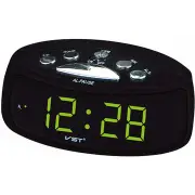 AC Power Desktop Led Digital Alarm Clock With Blue Red Green Backlight GREEN COLOR