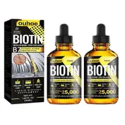 Biotin Hair Growth Oil Vitamin B7 Hair Essential Oil Treatment Preventing Loss Restorer Essential Oil 30ml 2pcs