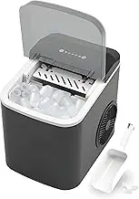 Countertop Ice Machine, Makes 9 Ice Cubes in 6 Minutes, Portable Self-Cleaning Ice Cube Maker with Basket and Scoop, Low Noise, for Home/Kitchen/Camping/RV