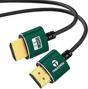 Thsucords Slim HDMI Cable 2M, Ultra Soft & Thin HDMI to HDMI Cord Extreme Flexible & Skinny HDMI Wire Supports High Speed 4K@60Hz 18gbps 2160p 1080p