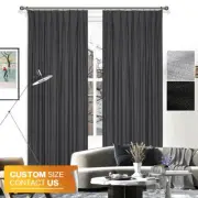Curtain Wonderland Marquee Blockout Pinch Pleat Curtain Granite/Grey