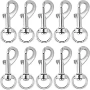 Snap Hooks for Dog Leash Collar Linking, Heavy Duty Swivel Clasp Eye Bolt Metal Buckle Trigger Clip for Spring Pet Buckle