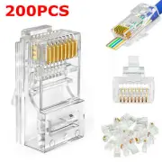 CAT6 EZ RJ45 Pass Through Modular Plug Network Cable Connector 8P8C 50-1000 Lot