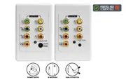 Component Cat5/Cat6 Extender Wall Plate + IR KIT RGB YUV YPbPr/ Coaxial Audio