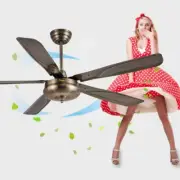 42in 5Leaves Contemporary Matte Silver Fans Ceiling Fan with Light Kit&Remote