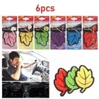 6PCS Natural Car Air Freshener Paper Hanging Vanilla Perfume