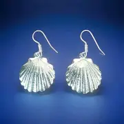 Erick's Sterling Silver Shell Earrings Taxco.925