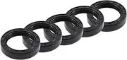 X AUTOHAUX Universal Oil Seal TC Double Lip W Steel Spring Seal Ring Rotary Shaft Seal 40x56x12mm High Pressure NBR Rubber Black 5pcs
