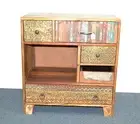 NEW Reclaimed Timber Distressed Metal Sideboard Cabinet Buffet Multi Color Retro