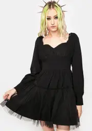 [Punk Rave] Classic Long Sleeve Mini Dress