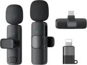 2 Pack Wireless Lavalier Microphone for iPhone iPad and Android Phone, Lapel Mic