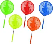 Telescopic Bug Net, Wanfoou 5 Pcs Retractable Fishing Nets, Colorful Butterfly Nets Catching Insects Fishing Nets Outdoor Tools Extendable,for Catching Bugs Fish Insect Ladybird