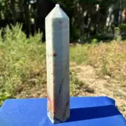 1070g Natural amazonite Quartz obelisk Crystal gem tower healing decor gift