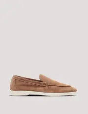 Hawes & Curtis Tan Italian Suede Loafer Size: 8