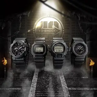 【CASIO 卡西歐】G-SHOCK 40周年全黑限量版手錶 女王節(DW-6640RE-1)