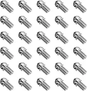 uxcell M3x0.5 Eye Bolts, 50 Pack Screw Hook Loop Ring Decorative Light Fixture for Candle Pendant Lamp Chandelier DIY Project, Silver Tone