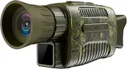 SaZaK 1080P Portable Device Day Night Use Photo Taking Video Recording 4X Digital Zoom Monocular Scope 5MP 8MP 12MP Photo Resolution 7 Levels of Infrared Adjustment Digital Vedio Camera