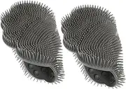 2Pcs Shower Back Scrubber Foot Massager Mat Non Slip Bath Mat for Exfoliating Body Cleaning Hands Back Washer for Family Use Versatile Durable Bathroom Essential