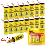 24 Rolls Insect Bug Fly Paper Catcher Trap Ribbon Strip Sticky Tape Flies