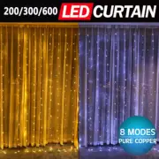 300 600 LED String Fairy Curtain Lights Waterfall Lamp Christmas Wedding Party