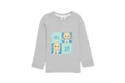 Cocomelon Boys Baby JJ Long-Sleeved T-Shirt (Grey) - UTNS7127