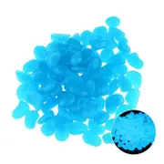 100Pcs Glow in The Dark Pebbles Stones Rocks for Fish Tank Aquarium Garden Walkway Decor-DarkBlue