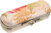 [Veemoon] Vintage Lipstick Case with Mirror - Elegant Floral Design Lipstick Holder for Women - Stylish Lipstick Container for Travel and Everyday Use
