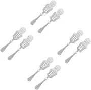 Cabilock 4sets Versatile Absinthe Filter Spoon Fine Mesh Bar Spoon Elegant Salad Server for Home Use 2pcs*4