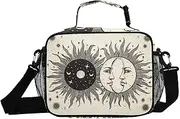 Two Faces Moon Insulated Lunch Box for Women Men - Ideal for Work, Picnics - Includes Adjustable Shoulder Strap