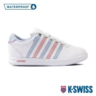 K-SWISS Court Pro WP防水運動鞋-女-白/粉藍/粉紅