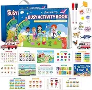 AGOGOLIFE Montessori Busy Activity Book for Toddlers – 14 Educational Learning Activities with Matching, Tracing, and Coloring – Early Learning Toy for Ages 2-6