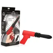Master Series Pistol Pounder Thrusting Vibrator - Black/Red Thrusting Vibrato...