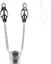 PMBNCF SM Breast Clamps With Chain Nipple Clamps Bondage Nipple Clamps Breast Clamps Nipple Clamps Labia Nipple Clamps With Bucket SM Sex Toys For Couples
