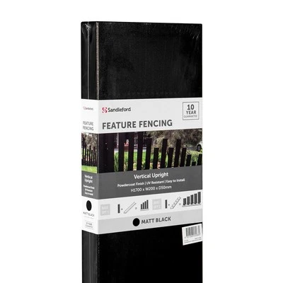 WA NEW Sandleford Feature Fencing Matt Black 1.7m Vertical Upright