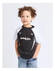 [St Goliath] Pitch Tee (3-7 Years) in Black