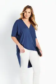 Belle Bamboo Wrap High Low Tunic--BLB-59