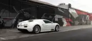 Cars bugatti veyron super sport us spec super white Desk Mat Stitched