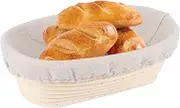 Proofing Baskets | Dough Making Bowl,Rattan Bread Proofing Basket Oval Dough Making Bowl with Liner for Home Baking Supplies