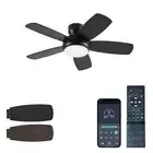 42 Inch Ceiling Fan with Light and Remote/App Control, Low Profile Ceiling Fa...