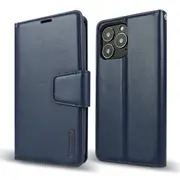 ZUSLAB iPhone 13 Pro Max Case, Hanman Leather Credit Card Wallet Flip Case for Apple (2021) - Navy