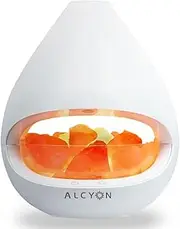 [Alcyon] Himalayan Salt Lamp Diffuser - Calm & Soothing Illumination with Ultrasonic Vibrations - Fusion of Two Worlds - Runtime Approx-6 Hours - Glow & Grace of The Salt Lamp - Color White - 160 ml