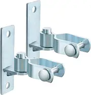 Dunzy 4 Pcs Heavy Duty Wall Mount Gate Hinge Pipe Gate Hinge Chain Link Fence Pressed Steel Chain Link Fence Frame Outdoor Hardware