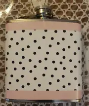 1 Gartner Studios Stainless Steel Flask 5.8 fl oz (pink & white striped)