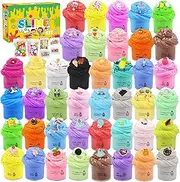 50Pcs Slime Kit, Mini Butter Slime Pack, DIY Putty Slime for Girls, Boys, Classroom Prizes, Party Favors, Birthday Gifts, Soft & Non-Sticky Stress Relief Fidget Toys for Kids