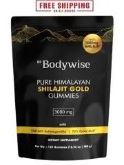 Be Bodywise Pure Himalayan Shilajit Gummies Gold No Added Sugar 120 Gummy Pouch