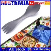 100% Pure Titanium Spork Spoon Fork Cutlery Utensil Picnic Gadget AU