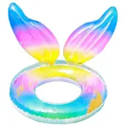 Inflatable Pool Float Swim Ring Mermaid Tail