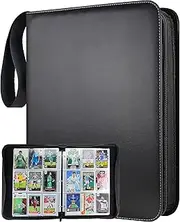 TONESPAC 9-Pocket 900 Cards Binder Compatible with Pokemon Cards, Storage Case with Removable Sheets Trading Card Binder for Collectors Sports Cards Baseball Card for TCG PTCG Collection (Black)