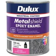 Dulux 500ML Metalshield Epoxy Enamel Gloss Paint Extra Bright