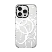 iPhone 16 Pro Clear Case MagSafe Compatible Liney Ladies White I